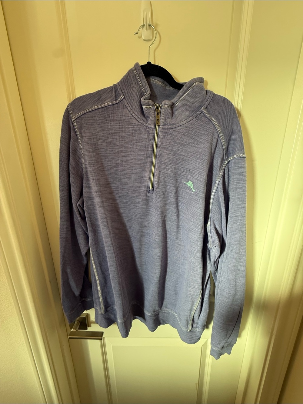 Tommy Bahama Light Blue Half-Zip Pullover Sweater